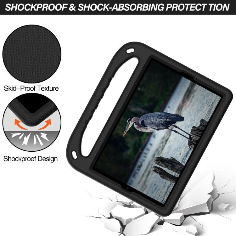 Black shockproof tablet case with textured grip and raised bumper edges