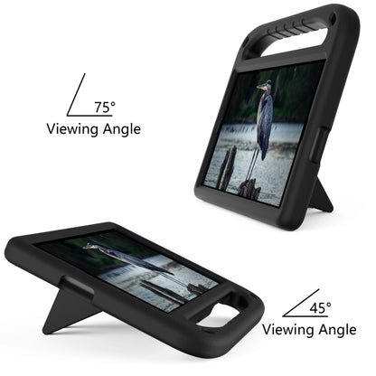 Black tablet case with adjustable viewing angles 45° and 75° kickstand
