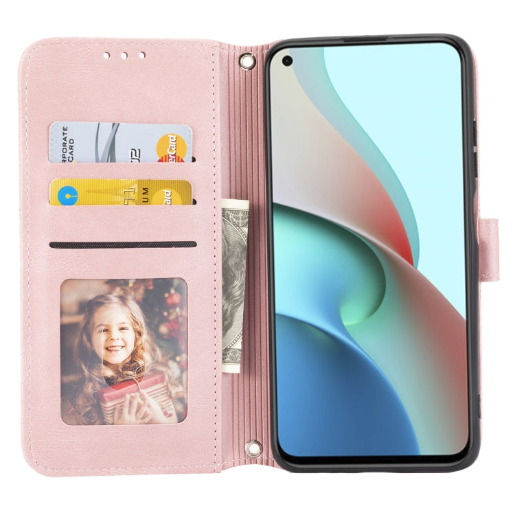 Pink flip phone case with card slots and photo window, phone screen in cover
