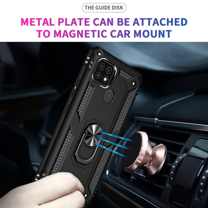 Black phone case with metal plate for car mount and raised camera bumper
