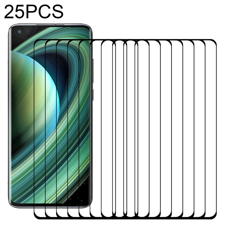 25-pack 3D curved edge tempered glass screen protectors for smartphone displays
