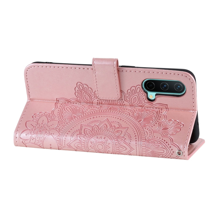 Rose gold embossed floral PU leather flip stand case with magnetic strap closure