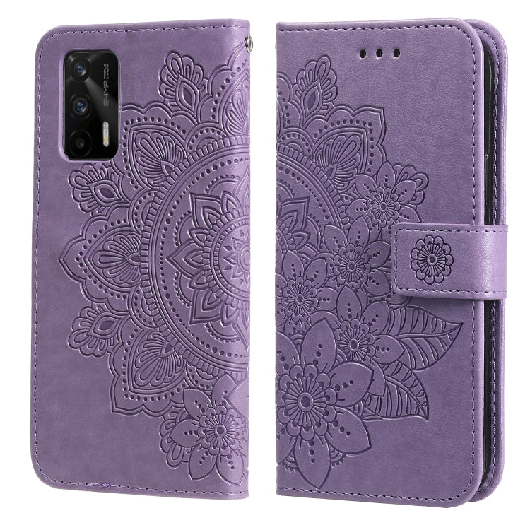 Lilac floral embossed PU leather phone wallet case with magnetic closure and card slots