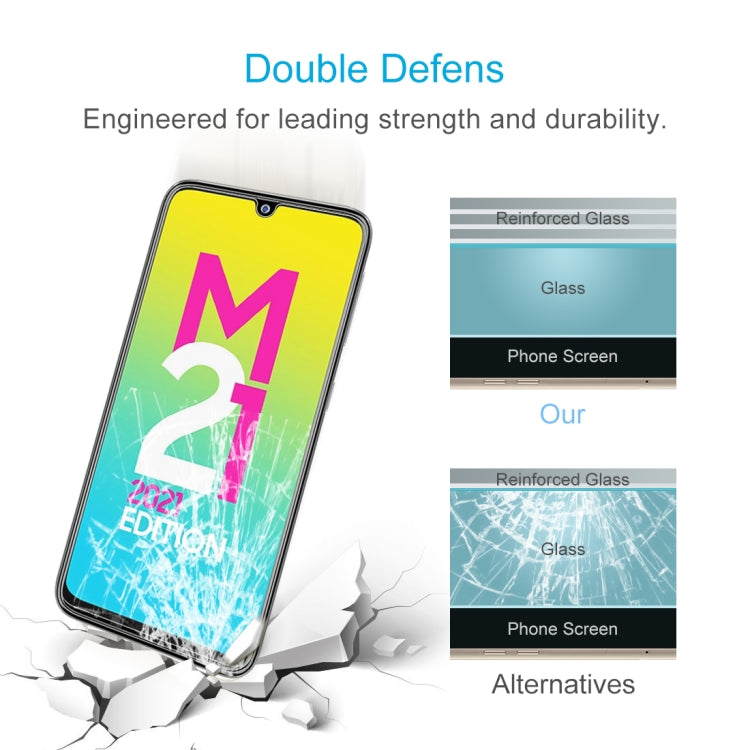 Reinforced tempered glass screen protector with shatter-impact resistance