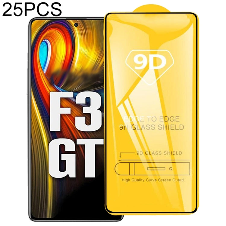25-piece 9D tempered glass screen protector set with full-glue adhesive film