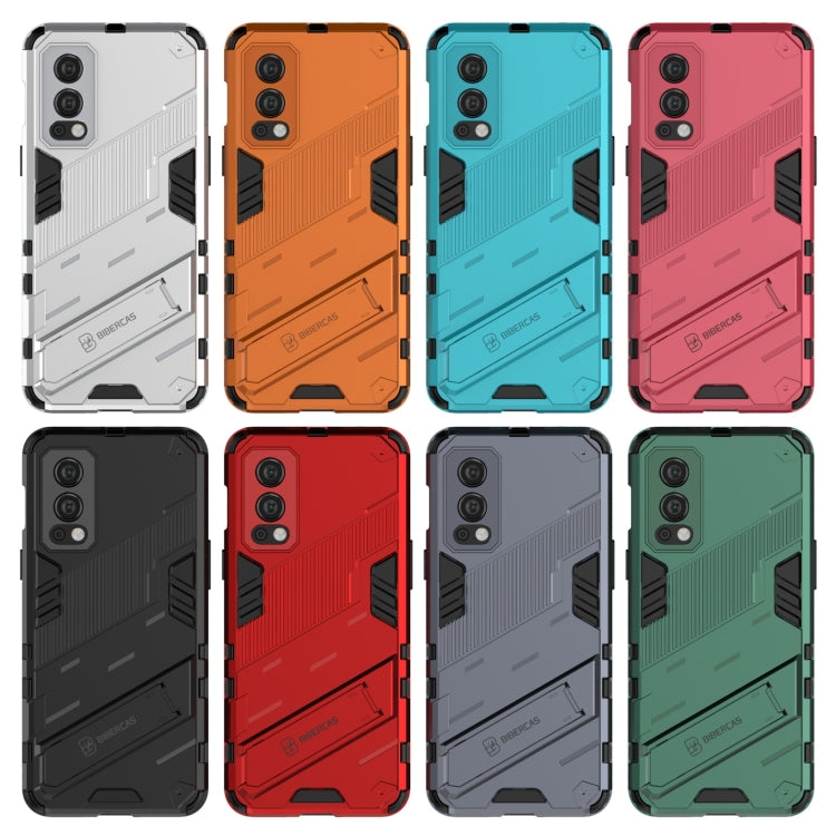 Assorted color shockproof phone cases with rugged armor texture and camera cutouts.