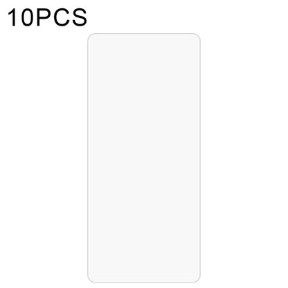 Tempered glass screen protector film, 10-pack, 2.5D curved edges.