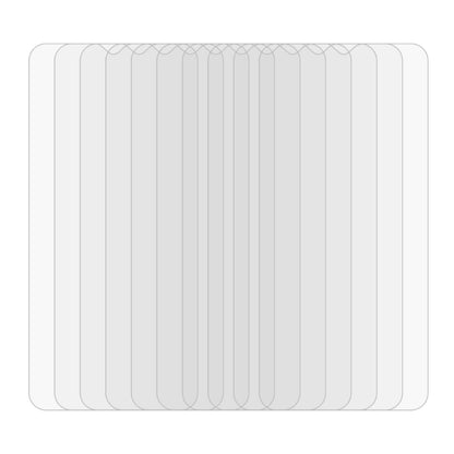 Clear tempered glass screen protector sheets, 2.5D rounded edges, set of 10
