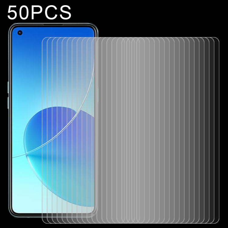 50-pack tempered glass screen protectors, clear curved film sheets