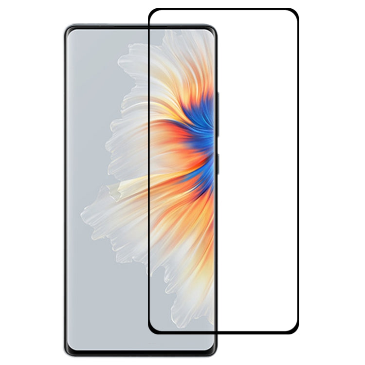Tempered glass screen protector film with curved edge, full-screen coverage, black border