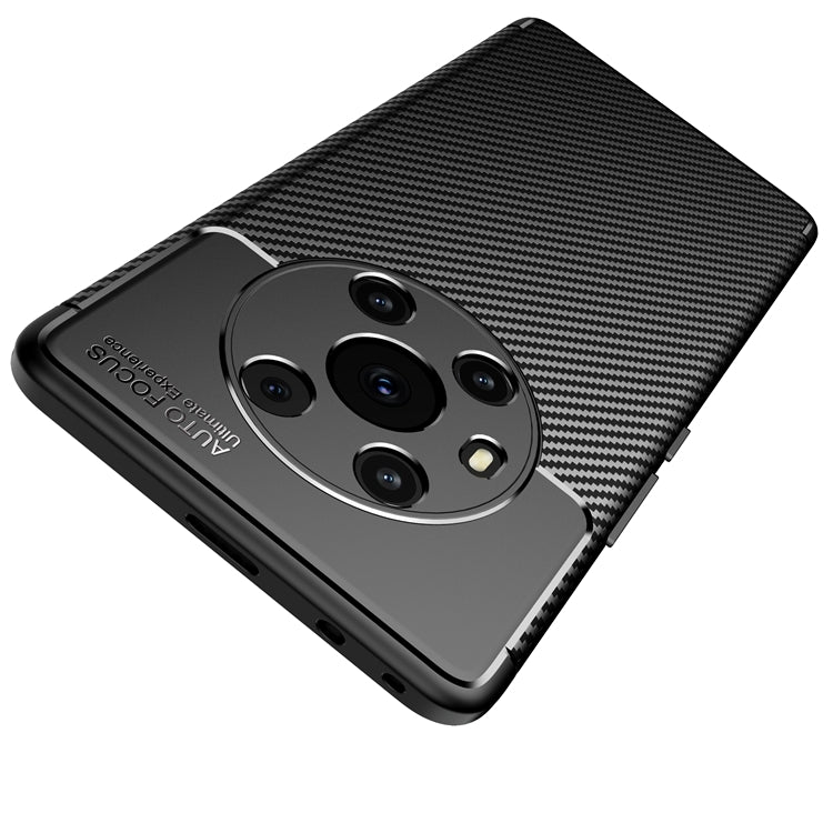 Black carbon fiber texture shockproof TPU phone case with camera ring protection