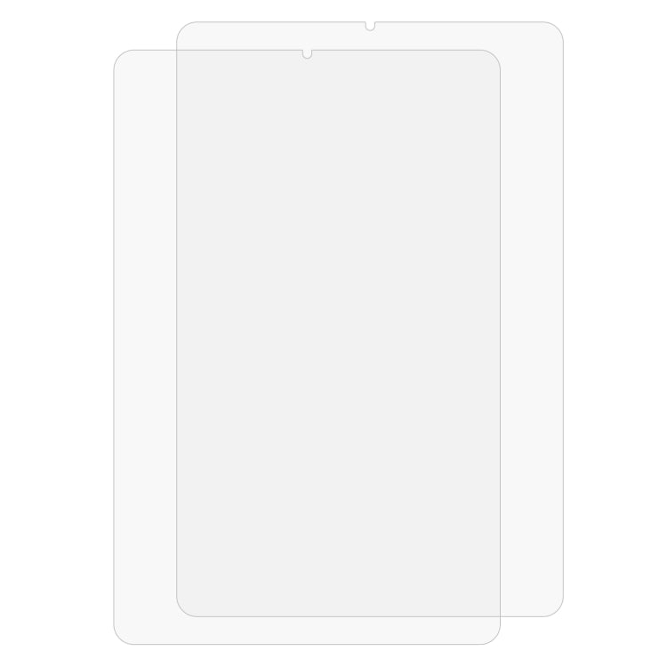 Clear tablet tempered glass screen protector sheets, stacked, 2-pack