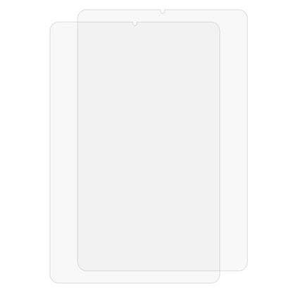 Clear tablet tempered glass screen protector sheets, stacked, 2-pack