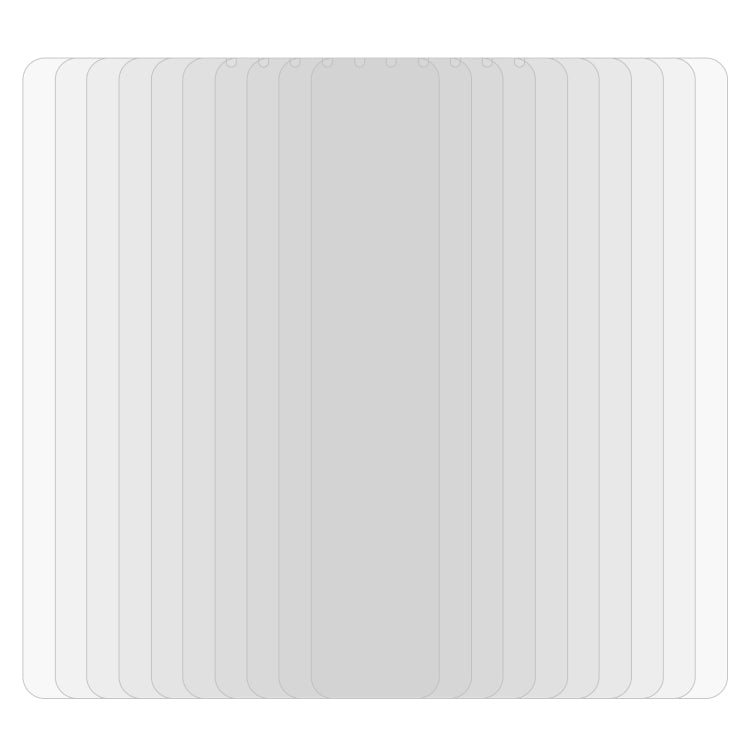 25-pack tempered glass screen protector sheets, stacked and ready to apply