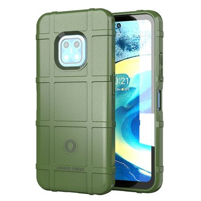 Shockproof TPU phone case for Nokia XR20, green full-coverage with camera cutout