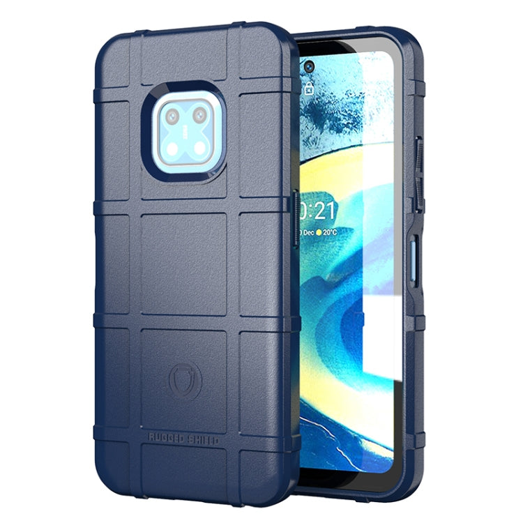 Shockproof TPU phone case for Nokia XR20, blue full-coverage with camera cutout