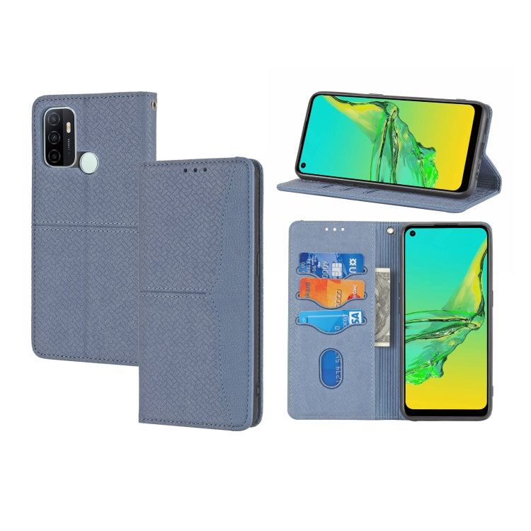 Grey PU leather magnetic flip phone case with card slots and kickstand