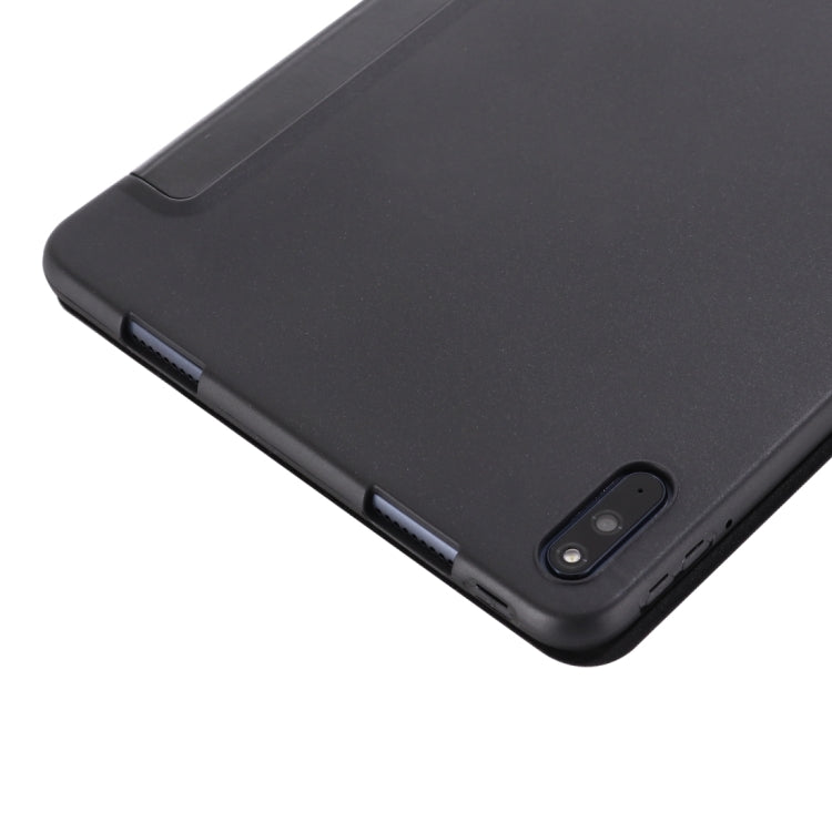Tablet case back cover in dark color with camera cutout and soft edge