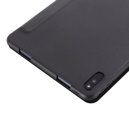 Tablet case back cover in dark color with camera cutout and soft edge
