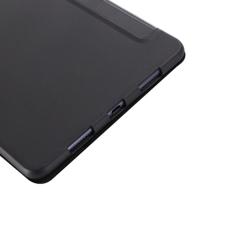 Tablet case side view with button and port openings along the edge