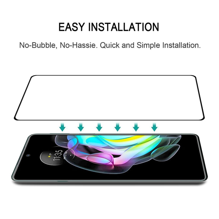 Tempered glass screen protector film designed for bubble-free, easy installation