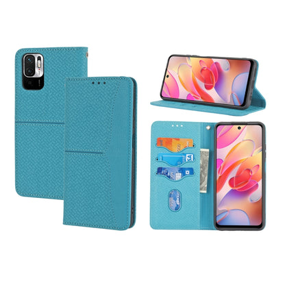 Magnetic flip PU leather case in teal with card slots and stand for phone