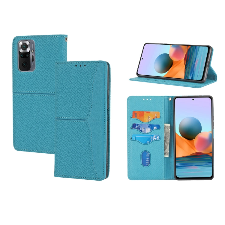 Teal PU leather magnetic flip case with card slots and viewing stand