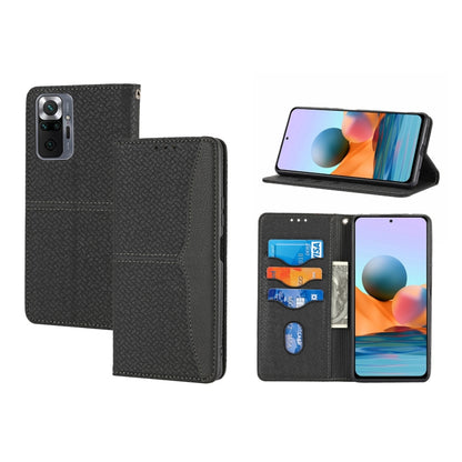 Textured black PU leather magnetic flip wallet case with card holder pockets