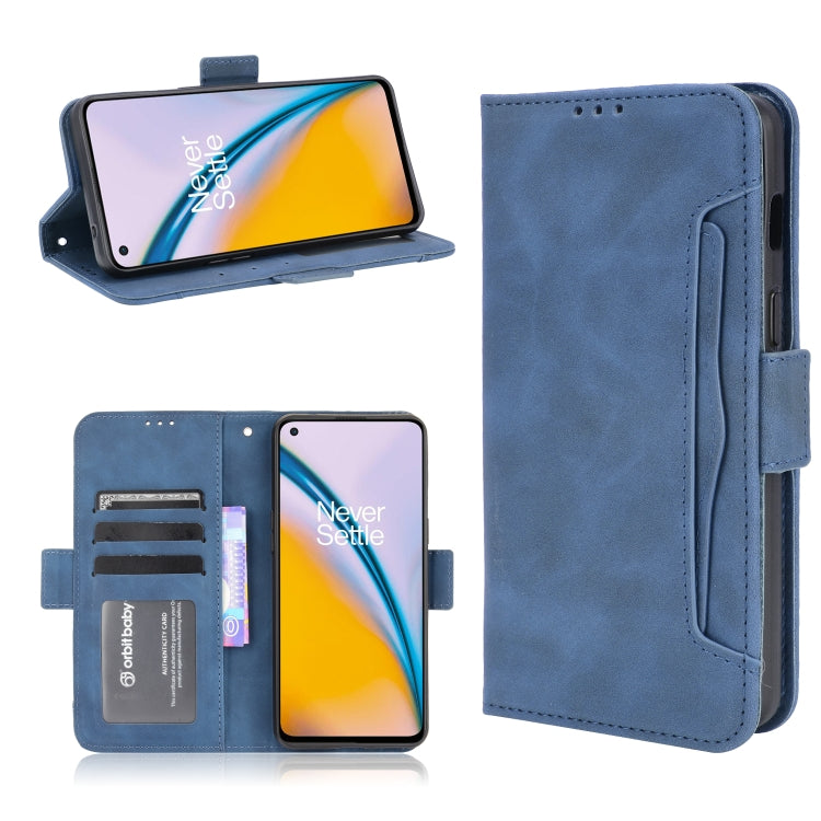 Blue leather wallet phone case with card slots and flip cover