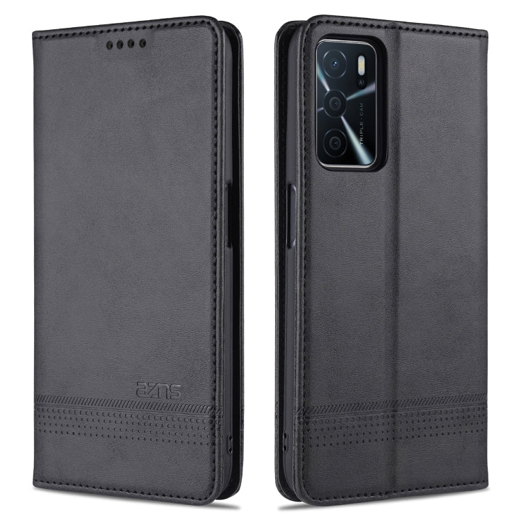 Black magnetic flip leather phone wallet case with card slots and holder