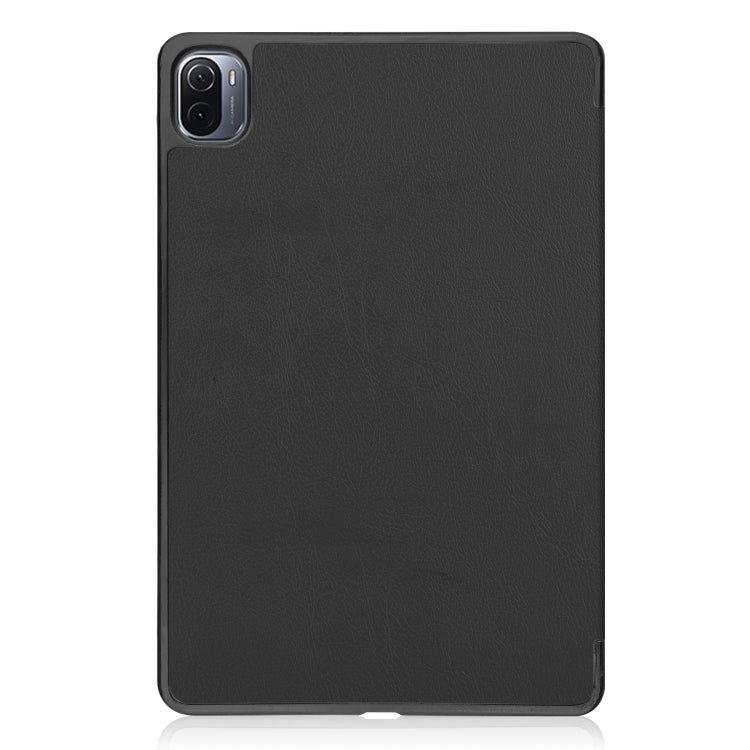 Black textured leather case with camera cutout for Xiaomi Pad 5