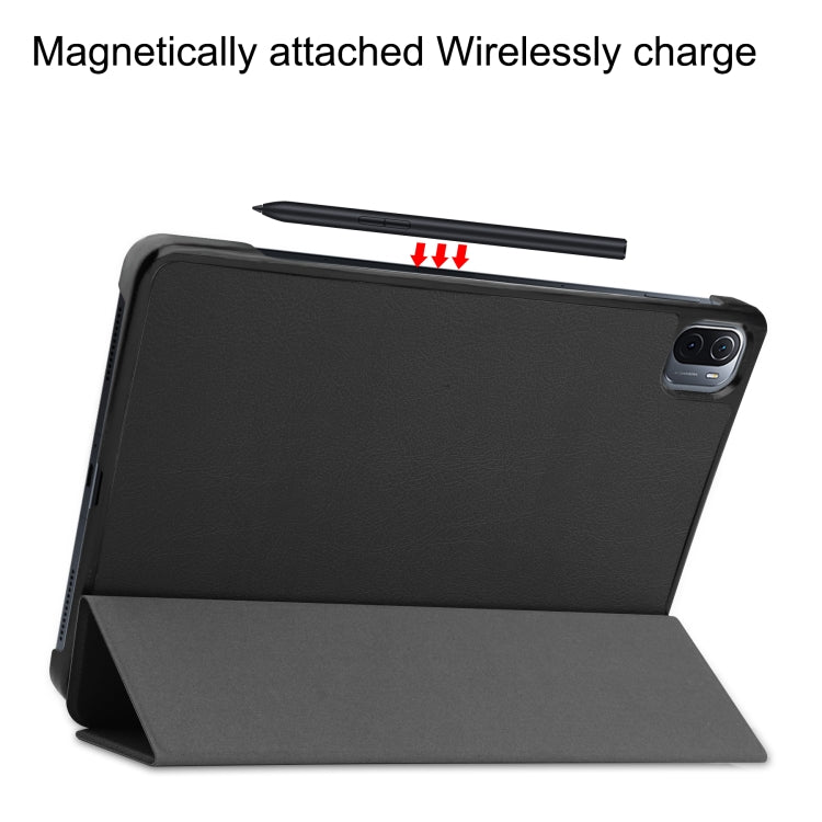 Black folio case with magnetic wireless charging area on back