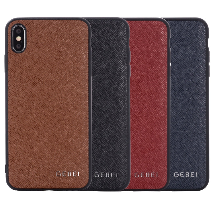 GEBEI textured leather phone cases in brown, black, red, and blue (set)