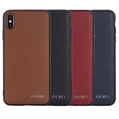 GEBEI textured leather phone cases in brown, black, red, and blue (set)