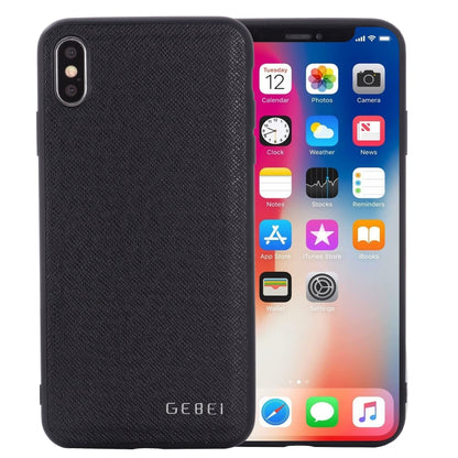 Full-coverage leather protective phone case in black with shockproof design