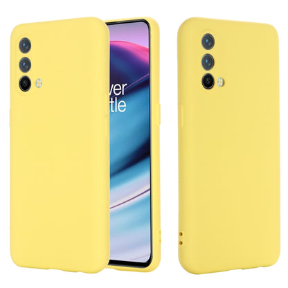 Yellow silicone phone case, shockproof full-coverage back with camera cutouts.