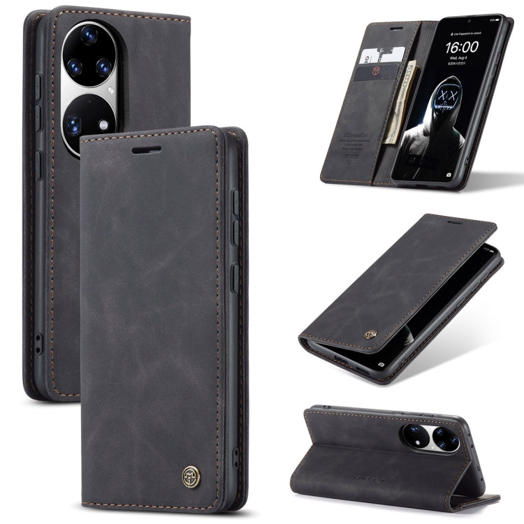 Dark gray leather-look horizontal flip phone wallet case with card slot and stand