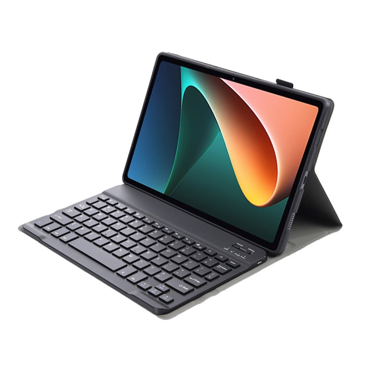 Black tablet keyboard case with detachable Bluetooth keyboard and fold stand for Xiaomi Pad 5/5 Pro