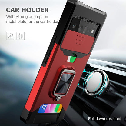 Red rugged phone case with camera cutout and ring holder