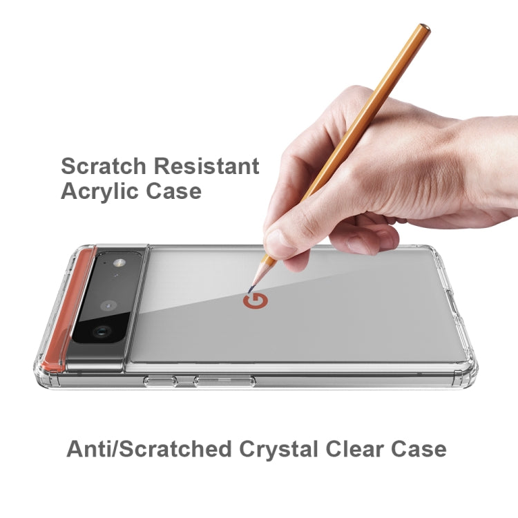 Transparent acrylic protective phone case with scratch-resistant crystal clear finish