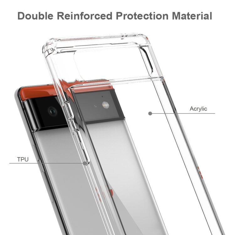Transparent acrylic and TPU double-layer protective phone case, side view