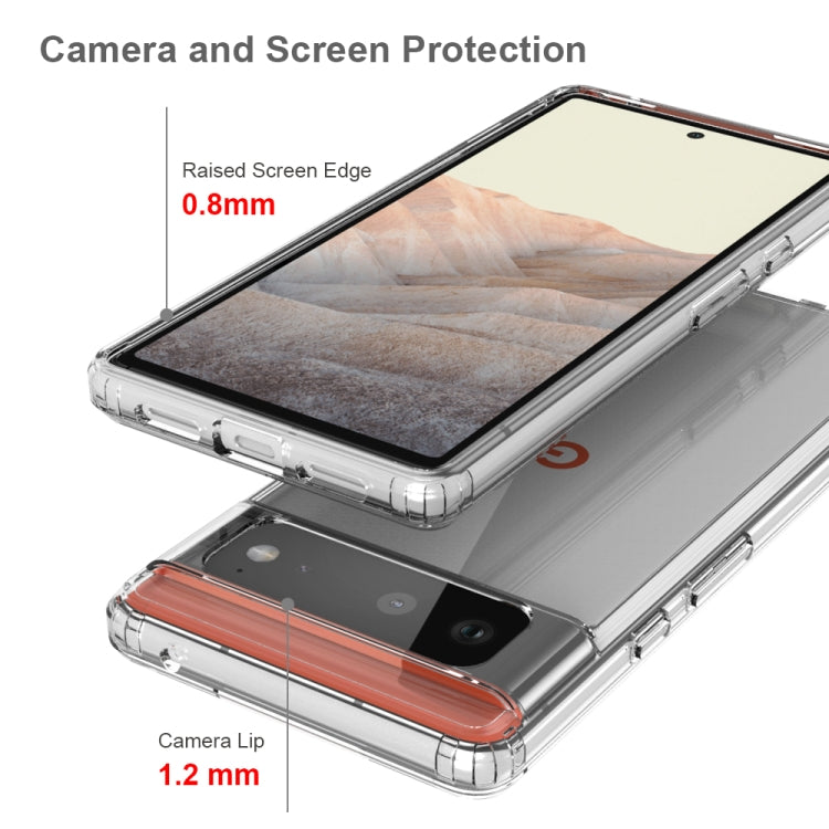 Transparent protective phone case with raised screen edge and camera lip