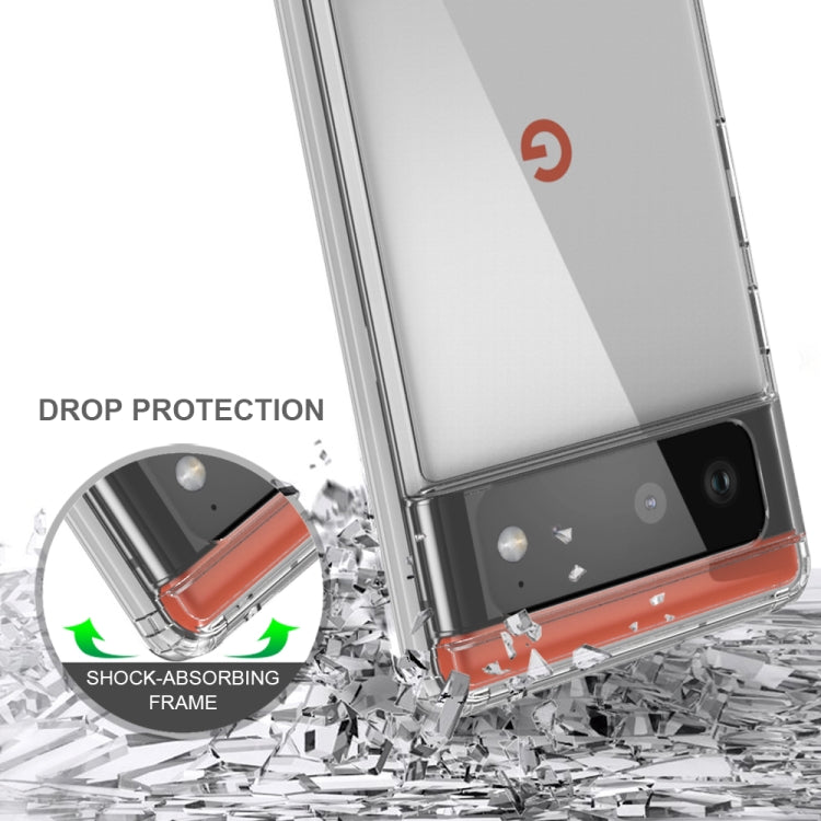 Clear protective phone case with shock-absorbing frame and reinforced corners