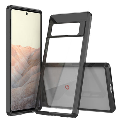 Shockproof protective phone case with black TPU frame and clear front window