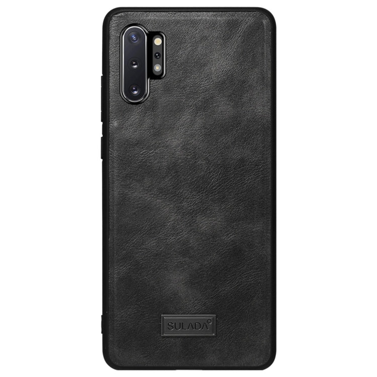 SULADA shockproof phone case in black with leather-look finish and camera cutout