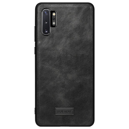 SULADA shockproof phone case in black with leather-look finish and camera cutout