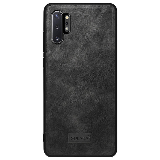 SULADA shockproof phone case in black with leather-look finish and camera cutout