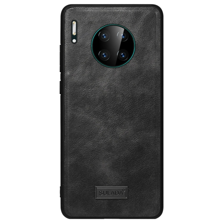 SULADA shockproof phone case in black with leather-look back and front camera opening
