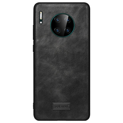 SULADA shockproof phone case in black with leather-look back and front camera opening