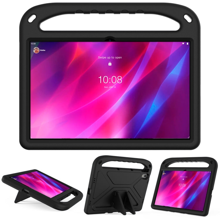 Black EVA tablet protective case with top handle and triangle kickstand holder